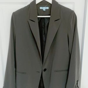 Oversized dark green blazer